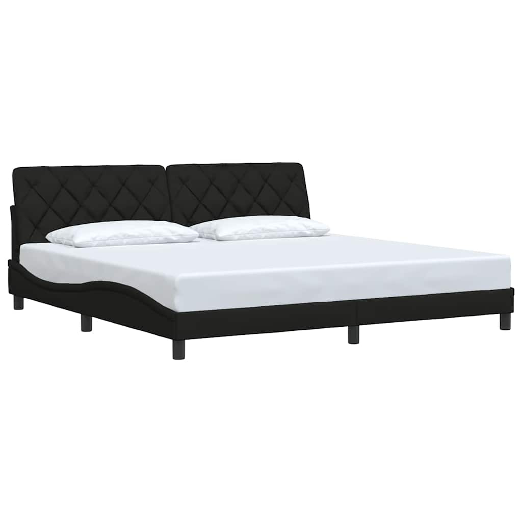 Bedframe zonder matras stof zwart 200x200 cm