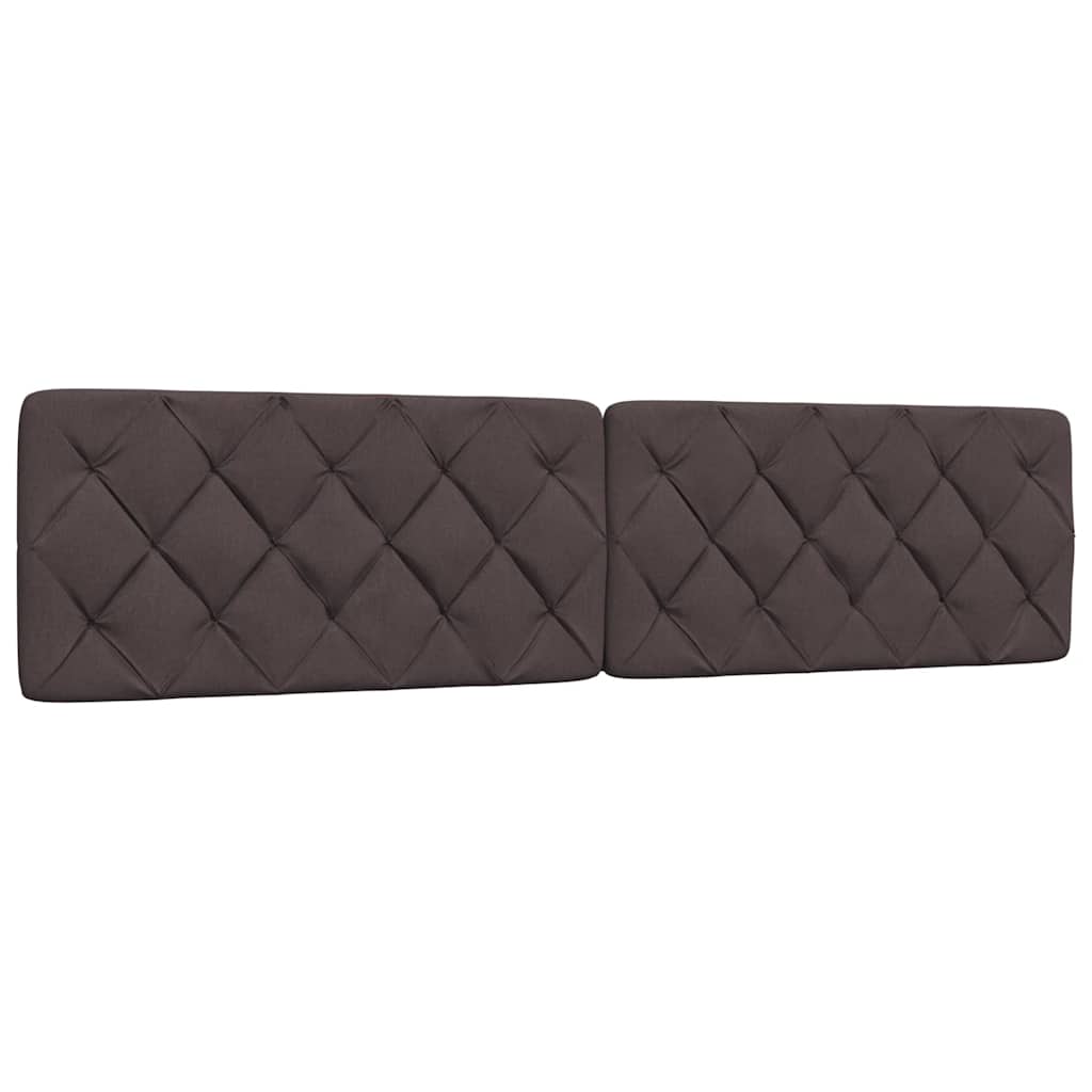 Bedframe Zonder Matras Stof 200 x 200 cm Donkerbruin