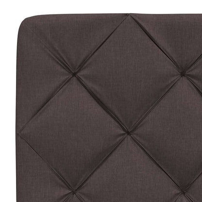 Bedframe Zonder Matras Stof 200 x 200 cm Donkerbruin
