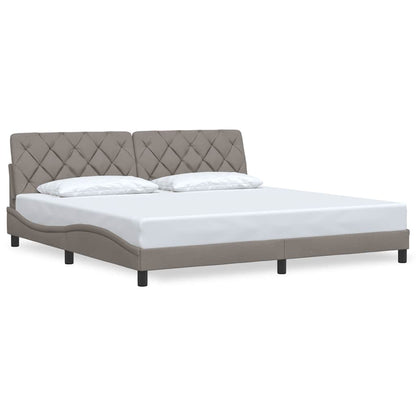 Bedframe zonder matras stof taupe 200x200 cm