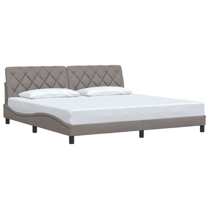 Bedframe zonder matras stof taupe 200x200 cm