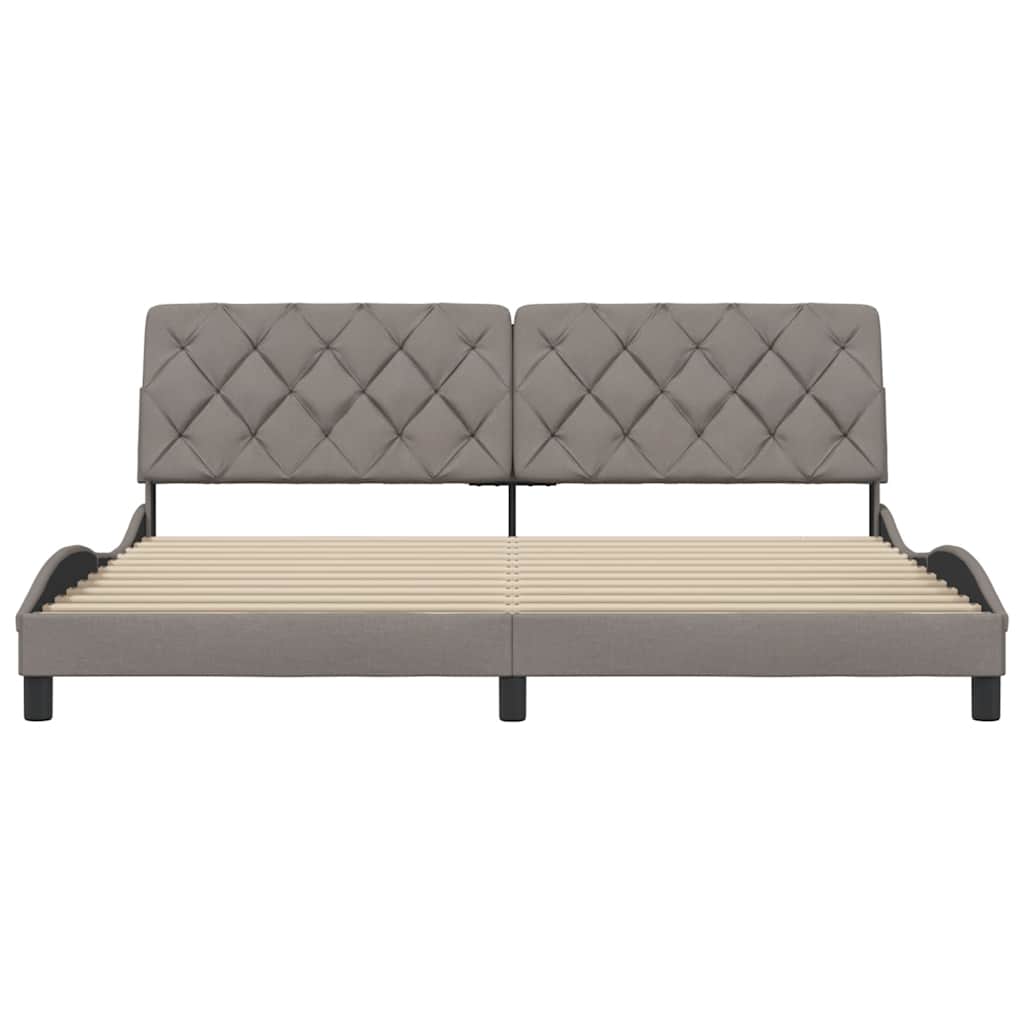 Bedframe zonder matras stof taupe 200x200 cm