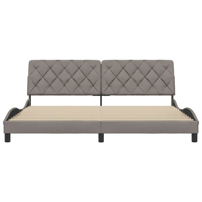 Bedframe zonder matras stof taupe 200x200 cm
