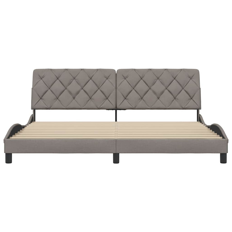 Bedframe zonder matras stof taupe 200x200 cm