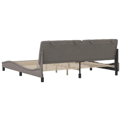 Bedframe zonder matras stof taupe 200x200 cm