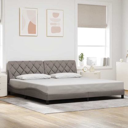 Bedframe zonder matras stof taupe 200x200 cm