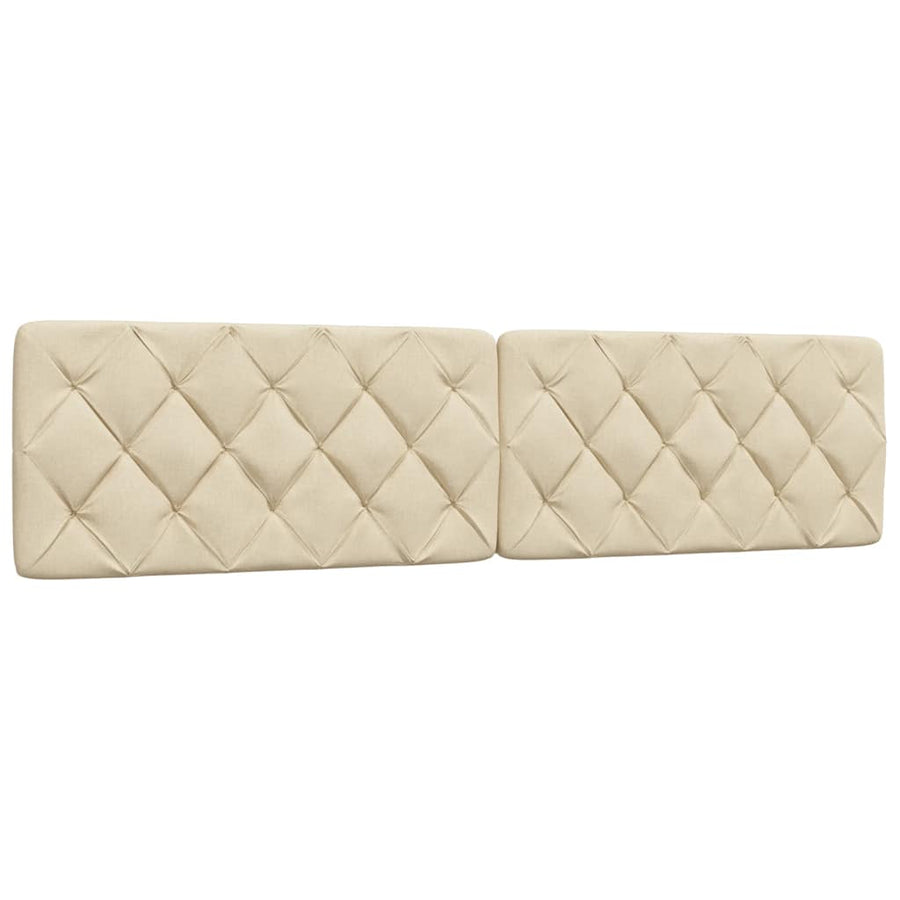 Bedframe zonder matras stof crèmekleurig 200x200 cm