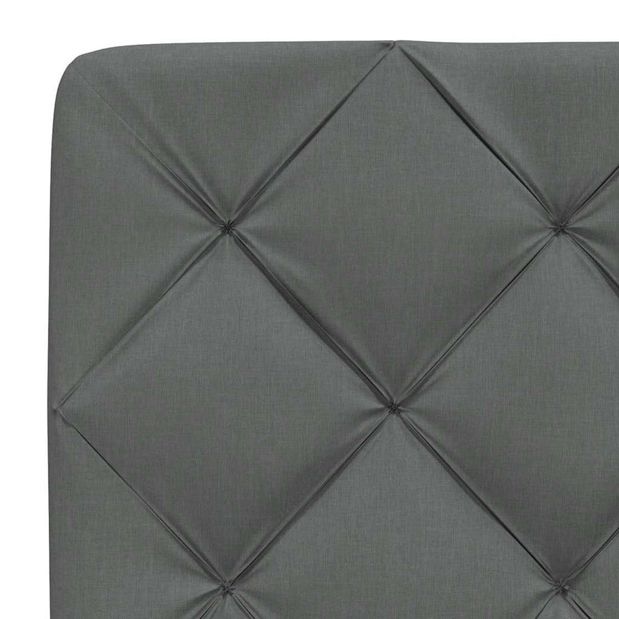 Bedframe met LED zonder matras 80x200 cm stof donkergrijs