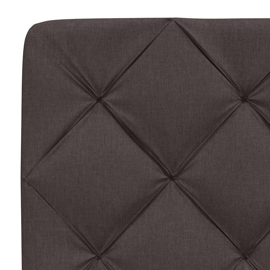 Bedframe met LED zonder matras 80x200 cm stof donkerbruin
