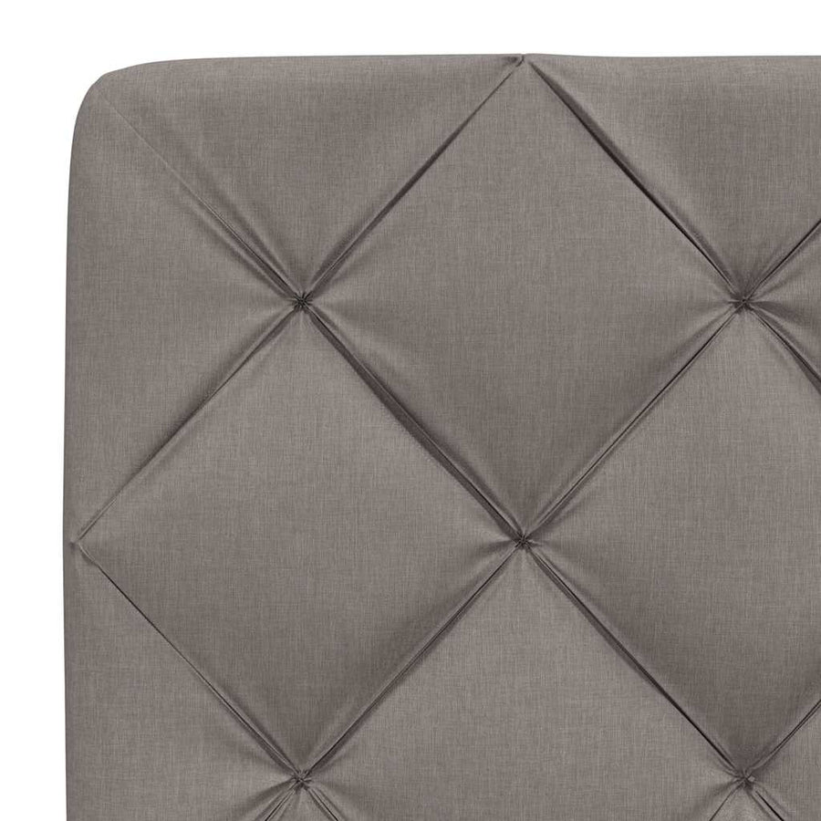 Bedframe met LED zonder matras 80x200 cm stof taupe