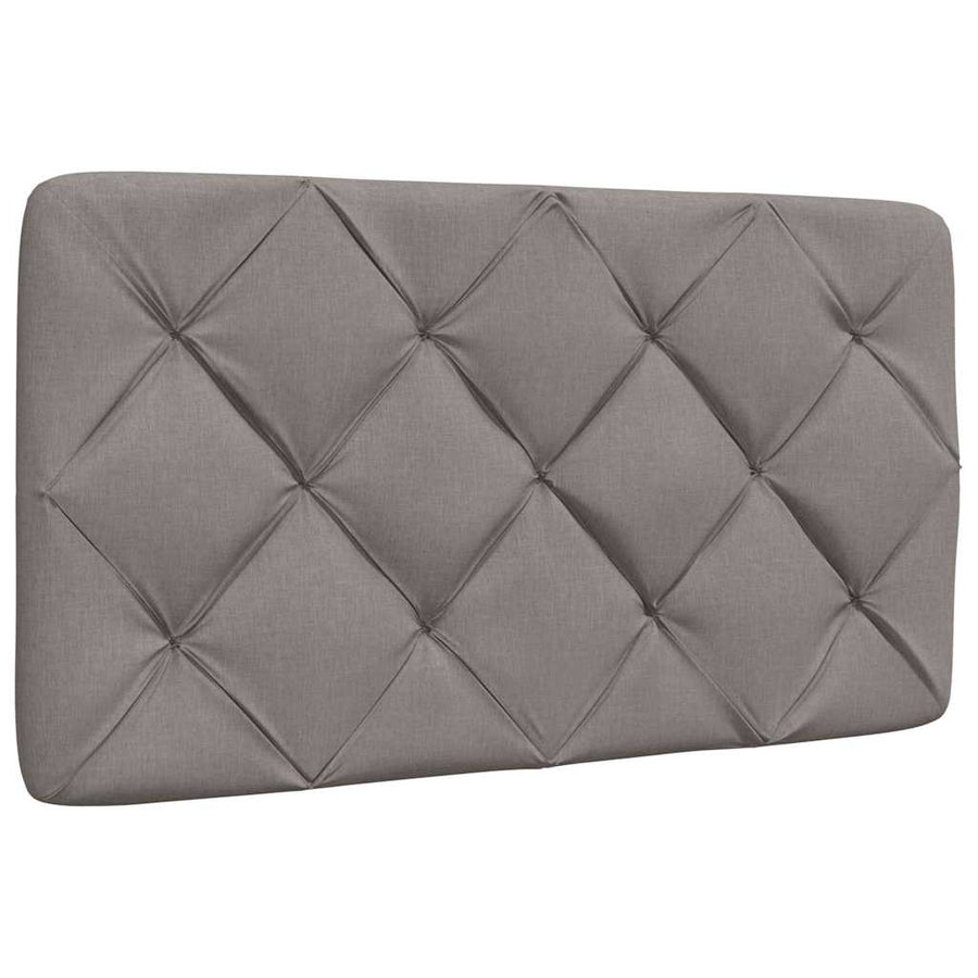 Bedframe met LED zonder matras 80x200 cm stof taupe