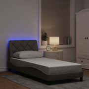 Bedframe 80x200 cm stof taupe met LED