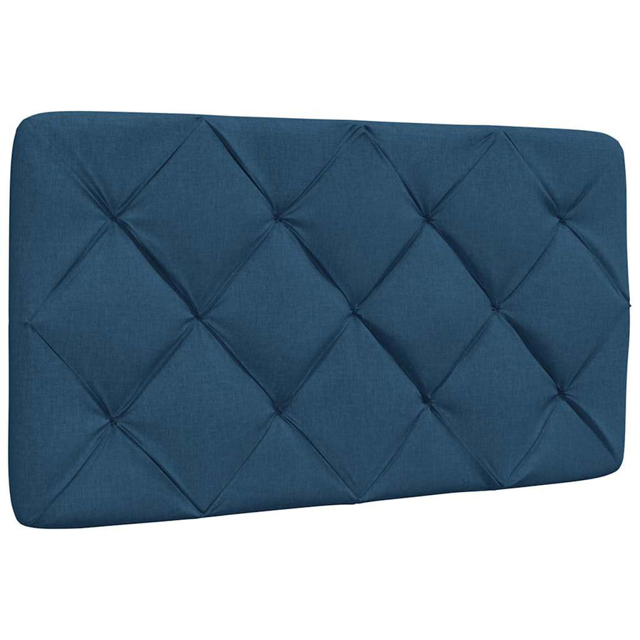 Bedframe met LED zonder matras 80x200 cm stof blauw