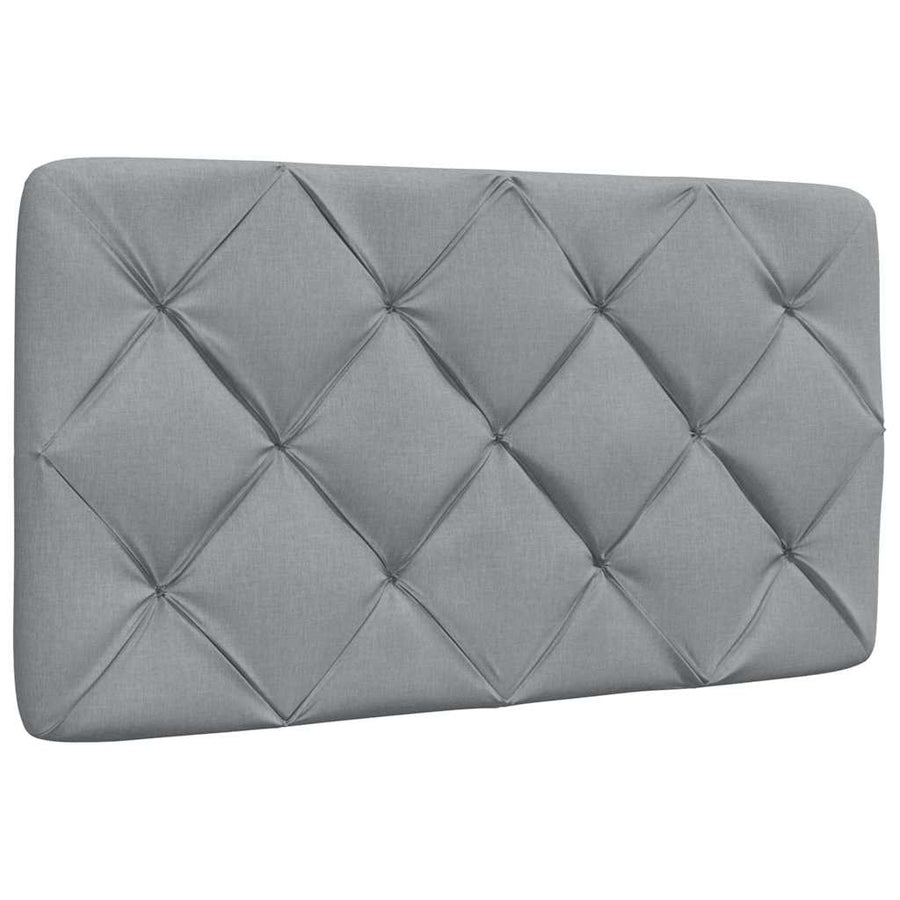 Bedframe met LED zonder matras 90x190 cm stof lichtgrijs