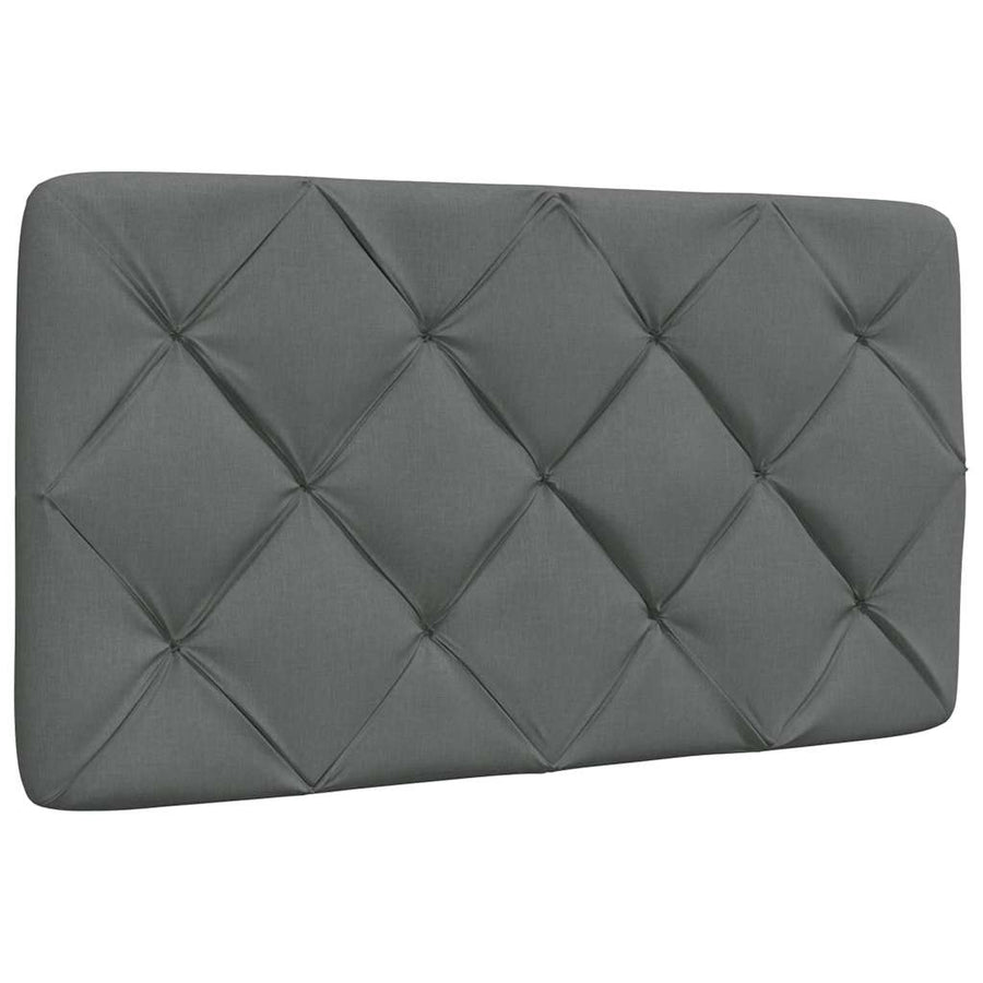 Bedframe met LED zonder matras 90x190 cm stof donkergrijs