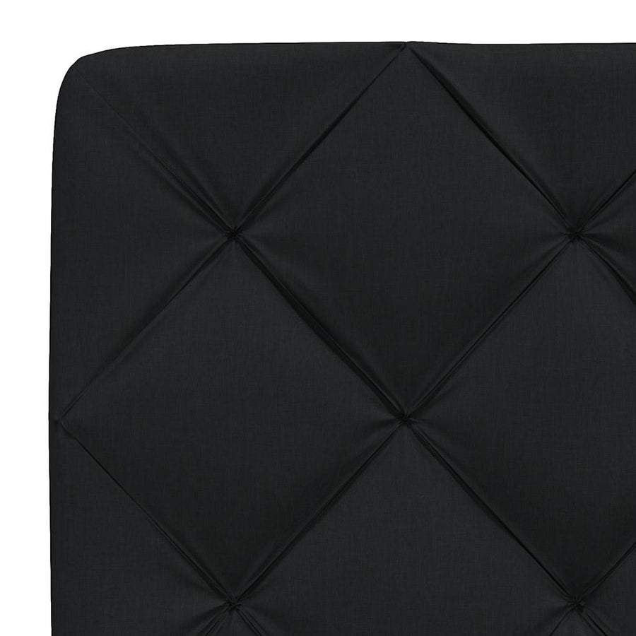 Bedframe met LED zonder matras 90x190 cm stof zwart