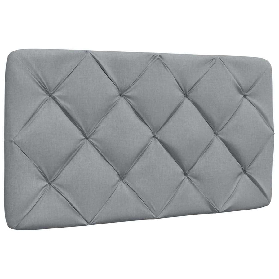 Bedframe met LED zonder matras stof 100x200 cm lichtgrijs