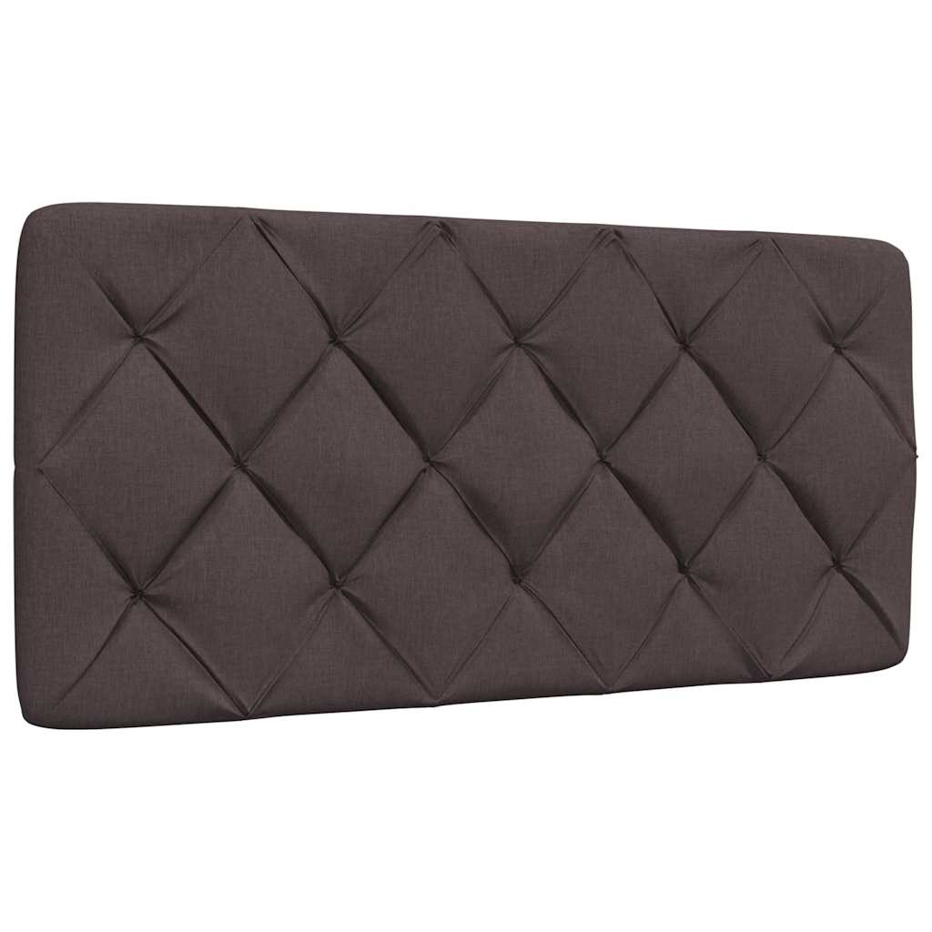Bedframe met LED zonder matras 100x200 cm stof donkerbruin