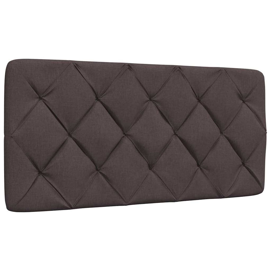 Bedframe met LED zonder matras 100x200 cm stof donkerbruin