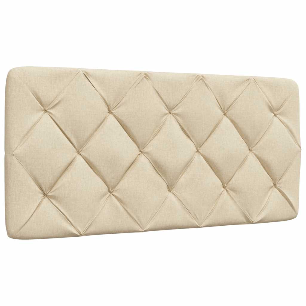 Bedframe met LED zonder matras 100x200 cm stof crème