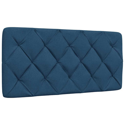 Bedframe met LED zonder matras 100x200 cm stof blauw