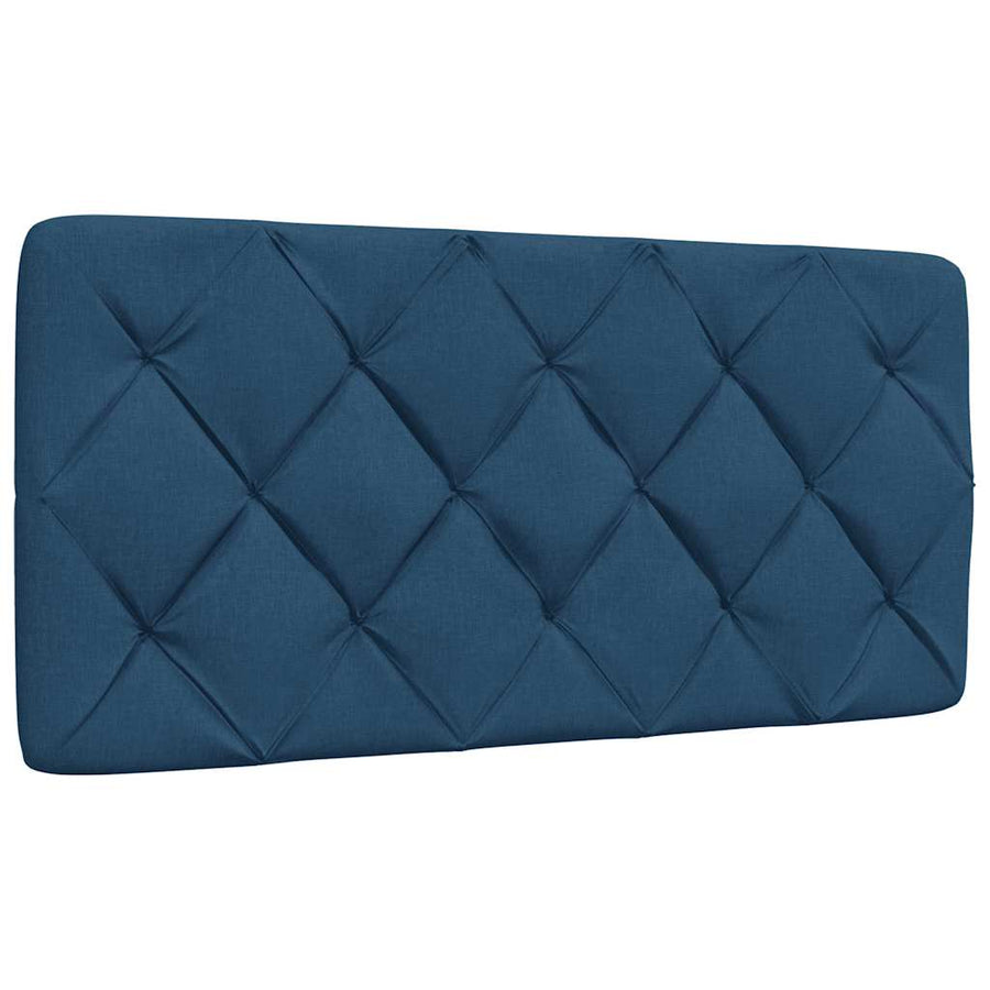 Bedframe met LED zonder matras 100x200 cm stof blauw