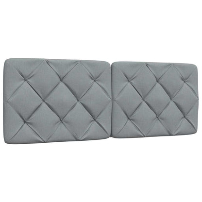 Bedframe met LED zonder matras 120x200 cm stof lichtgrijs