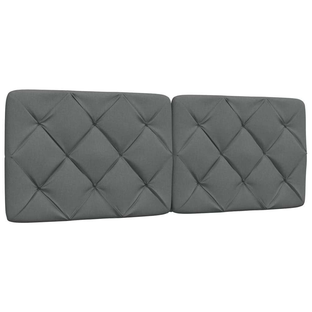 Bedframe met LED zonder matras 120x200 cm stof donkergrijs