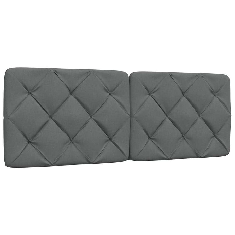 Bedframe met LED zonder matras 120x200 cm stof donkergrijs
