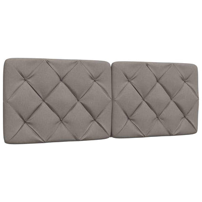 Bedframe met LED zonder matras 120x200 cm stof taupe