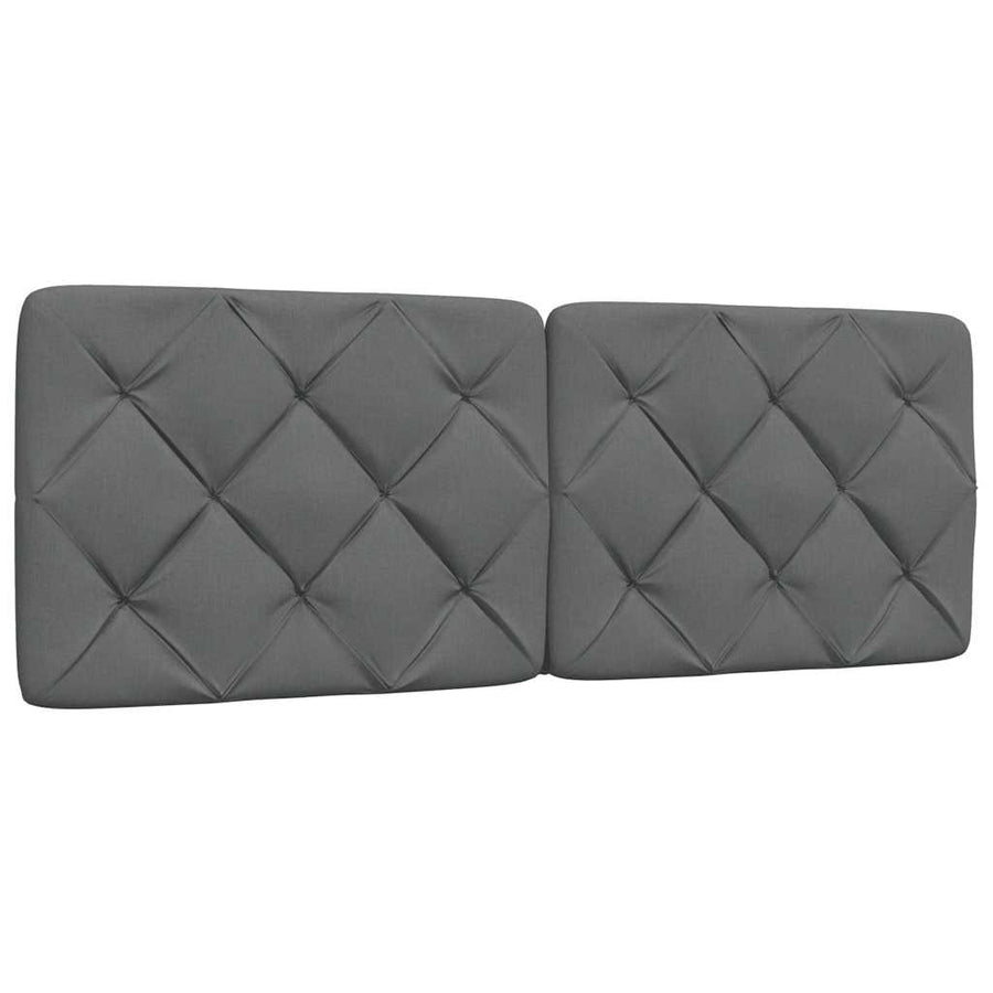 Bedframe met LED zonder matras 140x190 cm stof donkergrijs