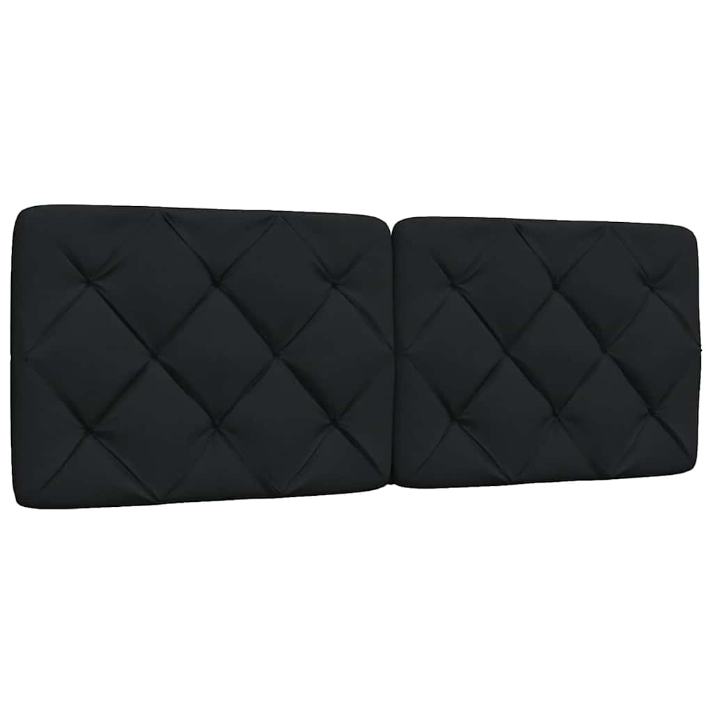 Bedframe met LED zonder matras 140x190 cm stof zwart