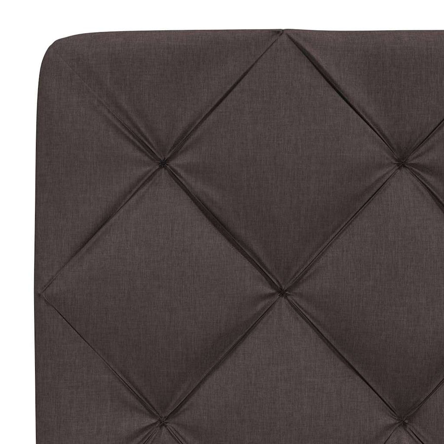 Bedframe met LED zonder matras 140x200 cm stof donkerbruin