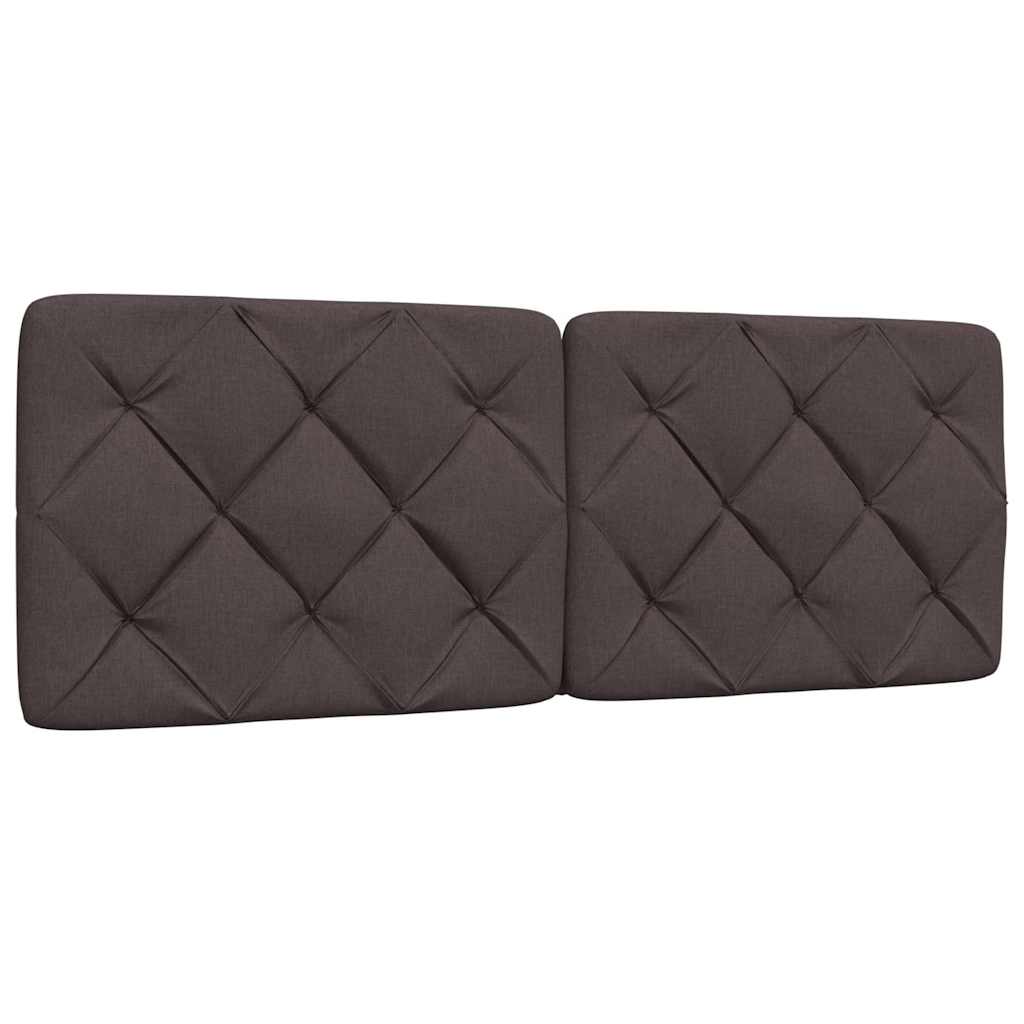 Bedframe met LED zonder matras 140x200 cm stof donkerbruin