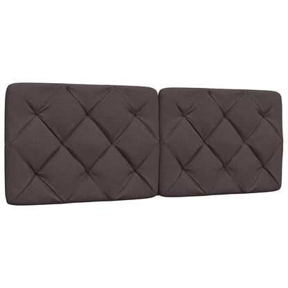 Bedframe met LED zonder matras 140x200 cm stof donkerbruin