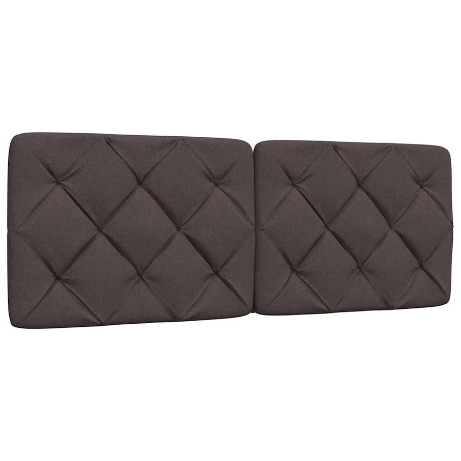 Bedframe met LED zonder matras 140x200 cm stof donkerbruin