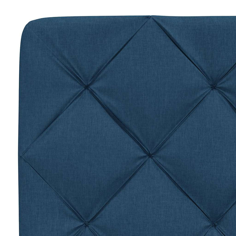 Bedframe met LED zonder matras 140x200 cm stof blauw