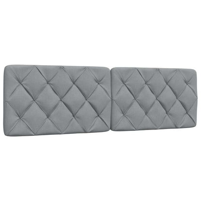 Bedframe met LED zonder matras 160x200 cm stof lichtgrijs