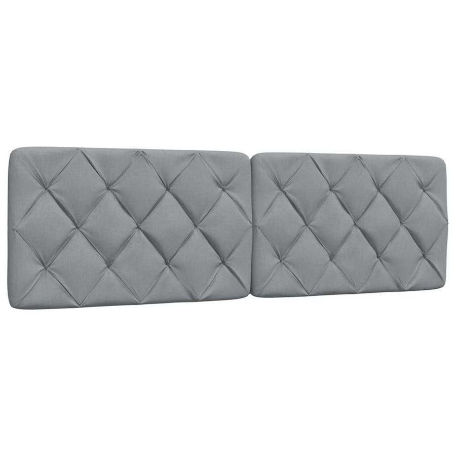 Bedframe met LED zonder matras 160x200 cm stof lichtgrijs