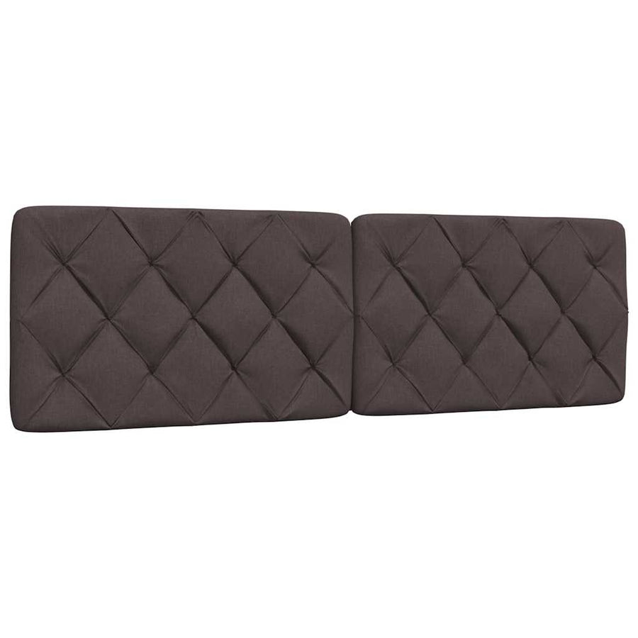 Bedframe met LED zonder matras 160x200 cm stof donkerbruin