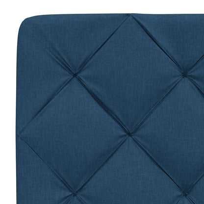Bedframe met LED zonder matras 160x200 cm stof blauw