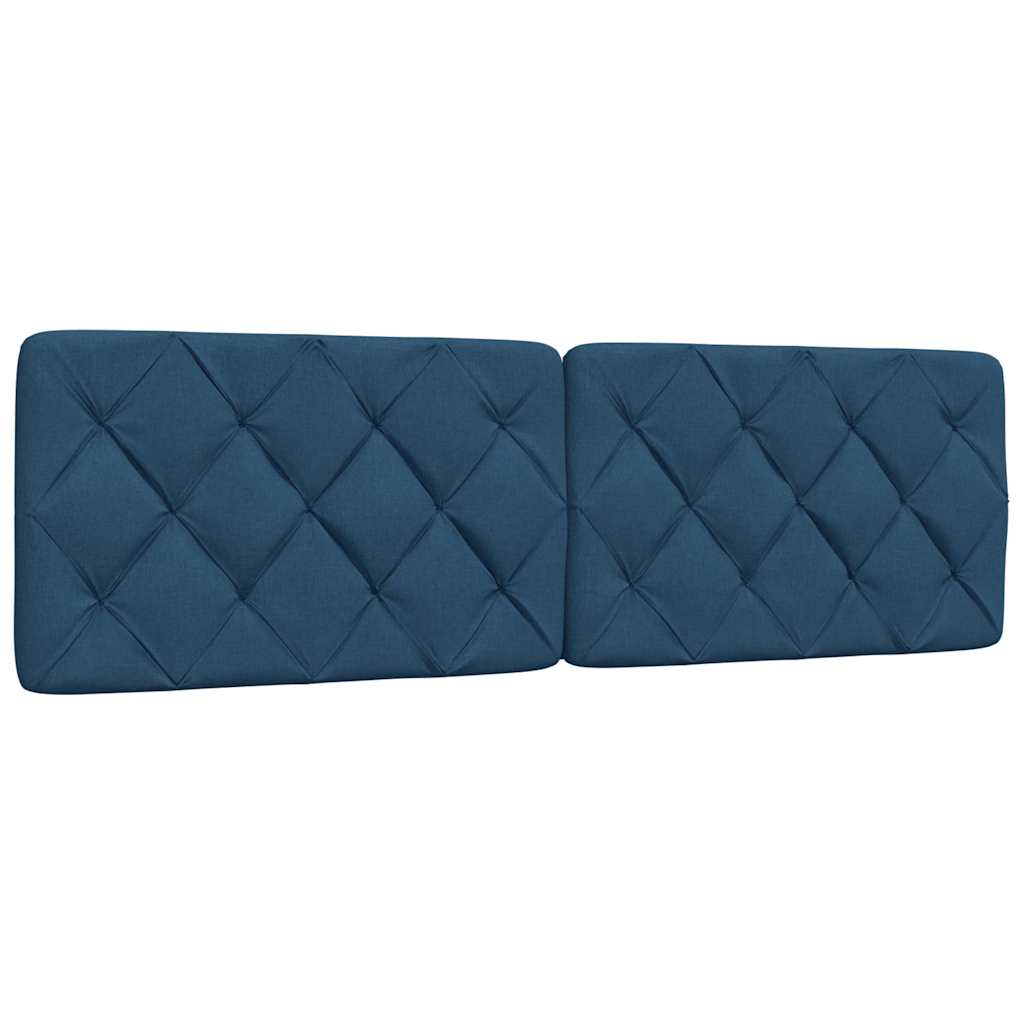 Bedframe met LED zonder matras 160x200 cm stof blauw