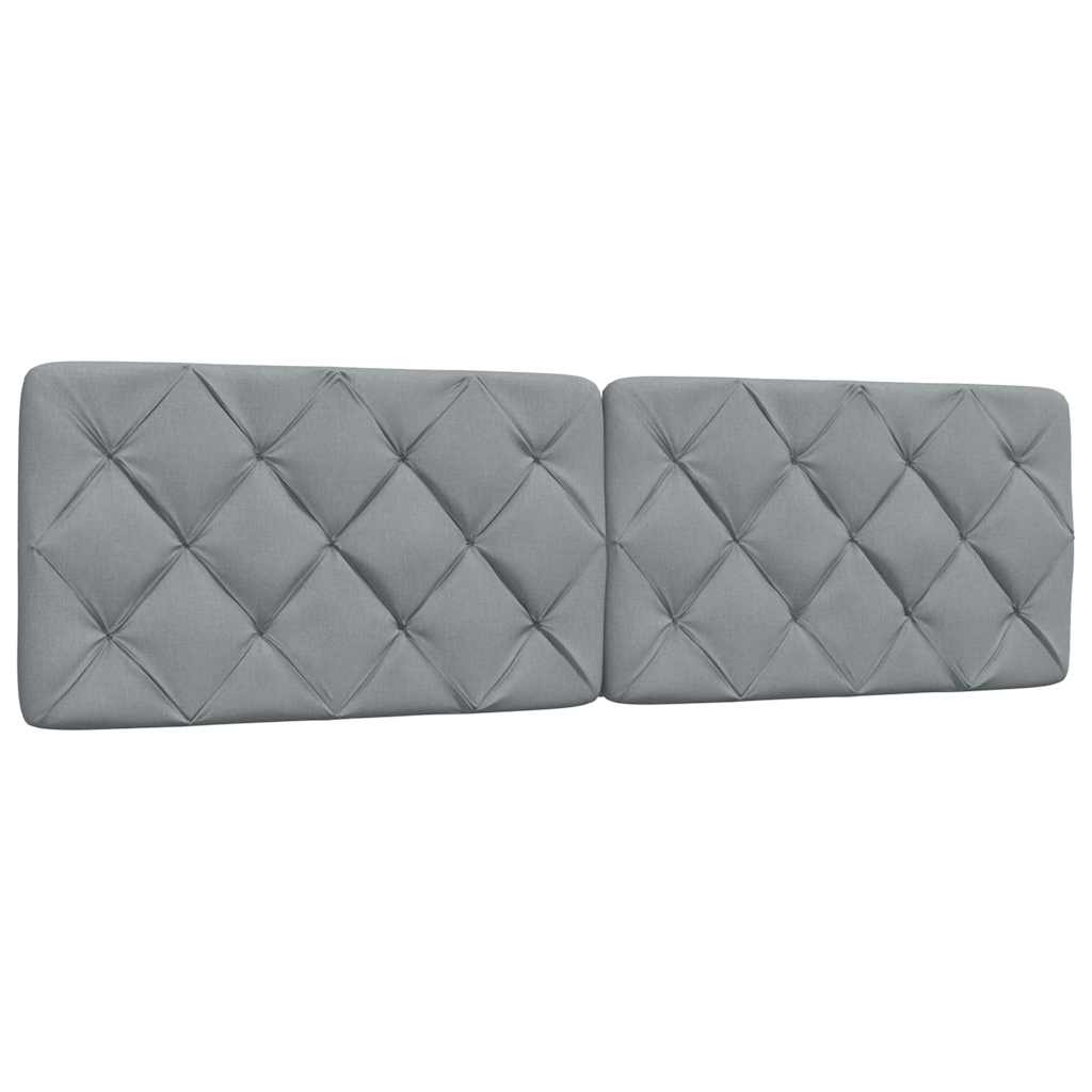 Bedframe met LED zonder matras stof 180x200 cm lichtgrijs