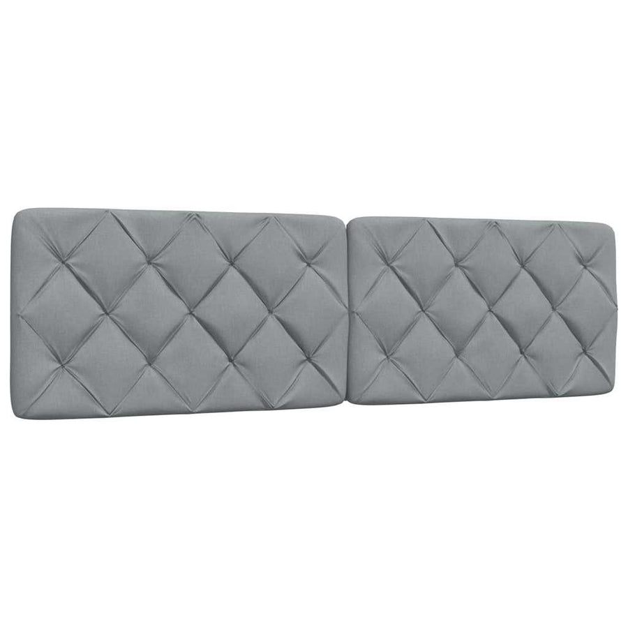 Bedframe met LED zonder matras stof 180x200 cm lichtgrijs
