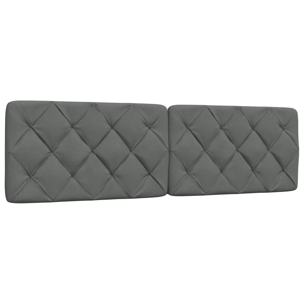 Bedframe met LED zonder matras 180x200 cm stof donkergrijs