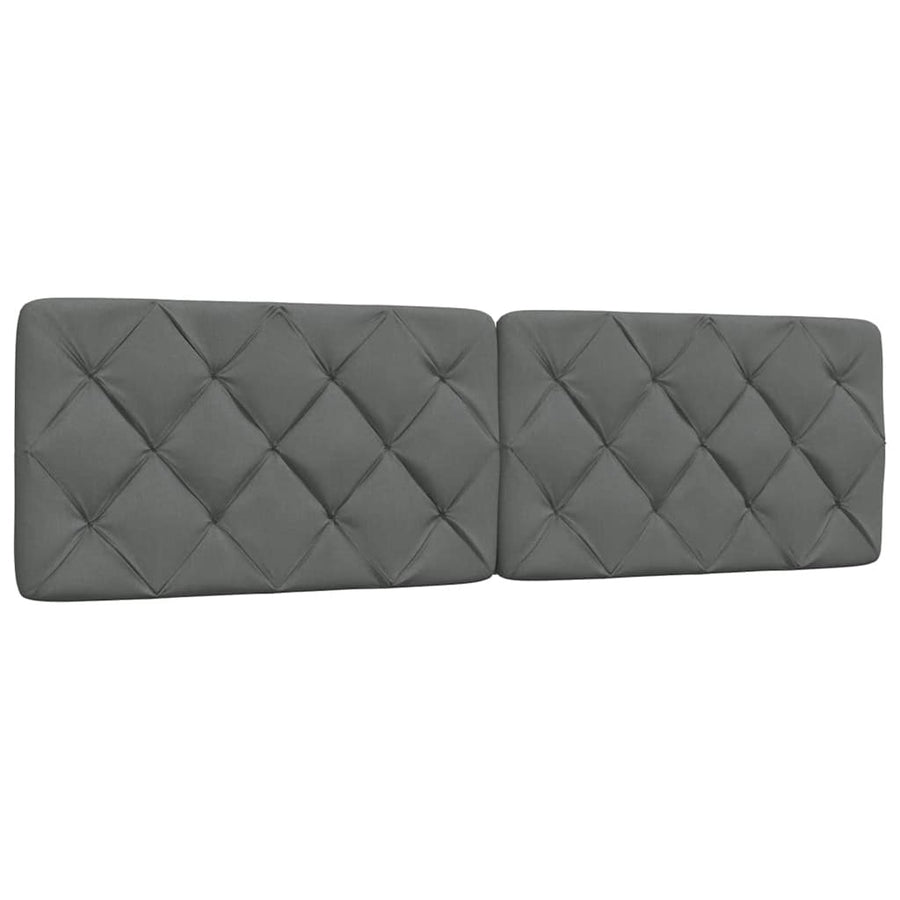 Bedframe met LED zonder matras 180x200 cm stof donkergrijs