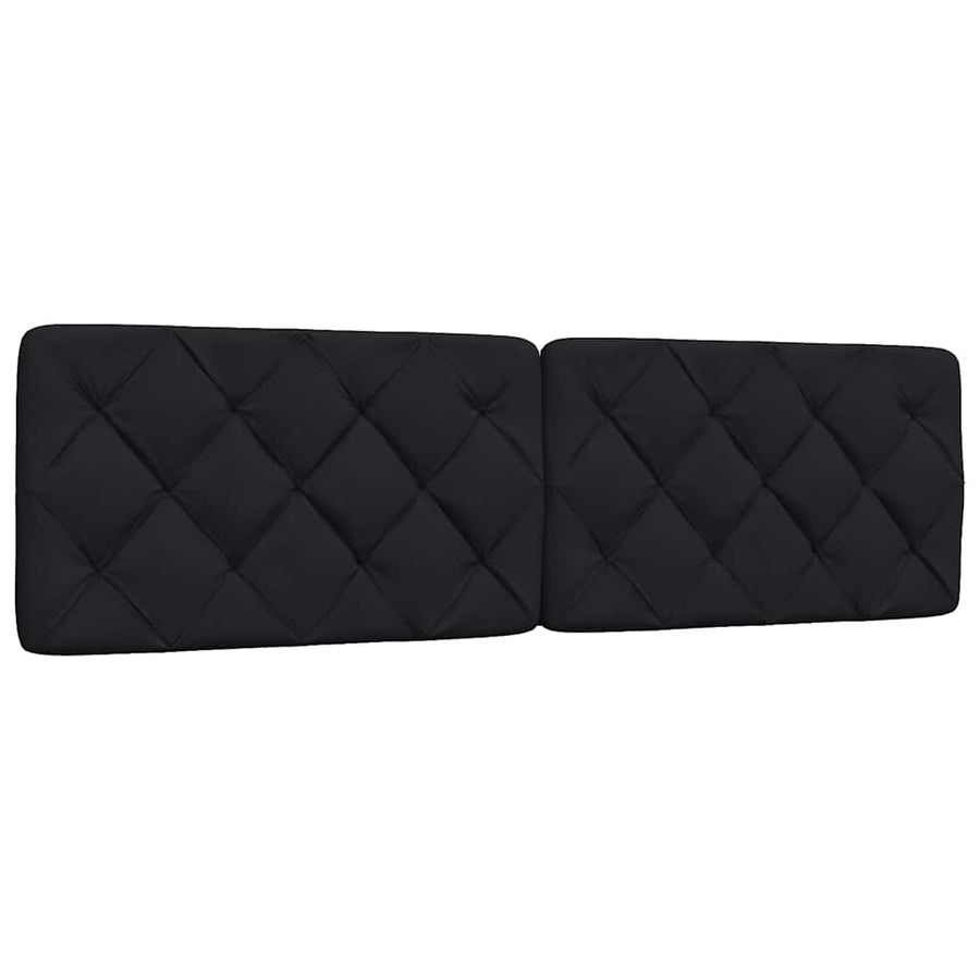 Bedframe met LED zonder matras 180x200 cm stof zwart
