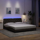 Bedframe 180x200 cm stof donkerbruin