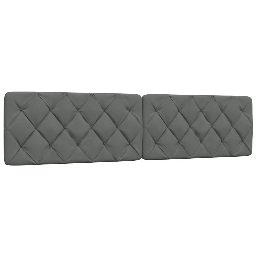 Bedframe met LED zonder matras 200x200 cm stof donkergrijs