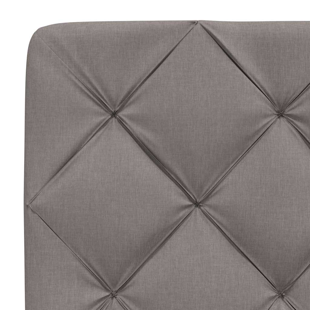 Bedframe met LED zonder matras 200x200 cm stof taupe